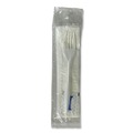 Bulk Savings Pricing 2 | Boardwalk BWK3KITMW 3-Piece Fork/Napkin/Salt Packet Utensil Set - White (500/Carton) image number 3