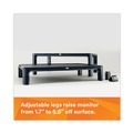 Office Jansan | 3M MS85B 16 in. x 12 in. x 1.75 in. to 5.5 in. 20-lb. Capacity Adjustable Monitor Stand - Black/Silver image number 4