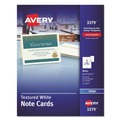 Office Jansan | Avery 03379 4.25 in. x 5.5 in. 65 lbs. Inkjet Note Cards with Matching Envelopes - Textured Uncoated White (50 Cards, 2 Cards/Sheet, 25 Sheets/Box) image number 0