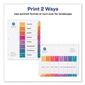 Office Jansan | Avery 11168 Ready Index 11 in. x 8.5 in. 8-Tab 1 to 8 Uncollated Customizable TOC Dividers - Multicolor Tabs/White (24/Box) image number 4