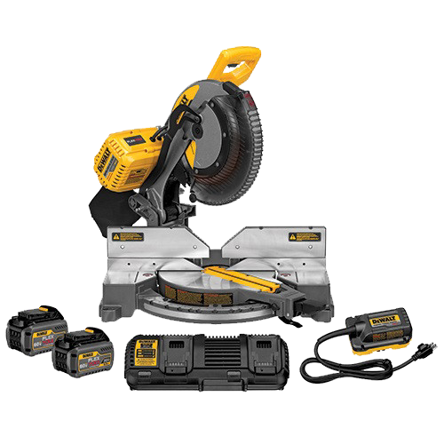 Dewalt DHS716AT2 120V MAX FlexVolt Cordless Lithium-Ion 12 in. Fixed Compound Miter Saw Kit with Batteries and Adapter Dewalt DHS716AT2 120V MAX FlexVolt Cordless Lithium-Ion 12 in. Fixed Compound Miter Saw Kit with Batteries and Adapter