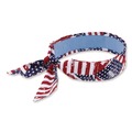 Cooling Gear | Ergodyne 12561 Chill-Its 6700CT One Size Fits Most Cooling Bandana PVA Tie Headband - Stars and Stripes image number 0