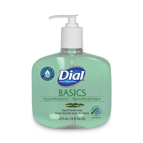 Office Jansan | Dial Professional DIA 33815 16 oz Basics MP Free Liquid Hand Soap - Unscented (12/Carton) image number 0
