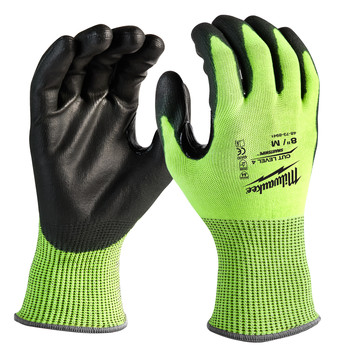 Milwaukee 48-73-8943B 12-Piece Cut Level 4 High Visibility Polyurethane Dipped Gloves - XL