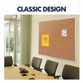 Office Jansan | Quartet 2303 36 in. x 24 in. Classic Series Cork Bulletin Board - Tan Surface, Silver Anodized Aluminum Frame image number 2