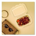 Food Trays, Containers, and Lids | Dart 69PPHT1 6.5 in. x 9 in. x 3 in. ProPlanet Microwaveable Hinged Plastic Containers - Clear (300/Carton) image number 6