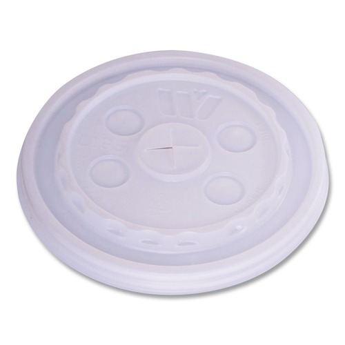 Food Trays, Containers, and Lids | WinCup 221935 Slotted Plastic Lids for 12 oz to 24 oz Cold Cups and Bowls - Translucent (1000/Carton) image number 0