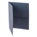 Office Jansan | Oxford 57538EE Twin-Pocket Folder Embossed Leather Grain Paper - Dark Blue (25/Box) image number 2