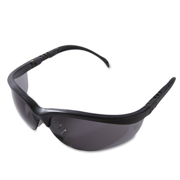 MCR Safety KD112 Klondike Safety Glasses - Matte Black Frame Gray Lens (12/Box)