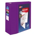  | Avery 79816 Heavy-Duty 5-in. Capacity 11 in. x 8.5 in. 3-Ring View Binder with DuraHinge and Locking One Touch EZD Rings - Purple image number 0