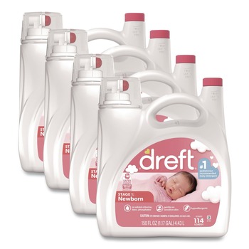 Dreft 150 oz Ultra Laundry Detergent - Baby Powder Scent (4/Carton)