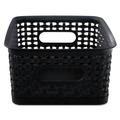 Office Jansan | Advantus 40326 9.88 in. x 7.38 in. x 4 in. Weave Bins - Black (3/Pack) image number 0
