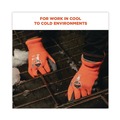 Work Gloves | Ergodyne 17624 ProFlex 7401 Coated Lightweight Winter Gloves - Large Orange (1-Pair) image number 2