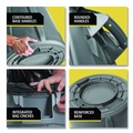 Trash Cans | Rubbermaid Commercial 1779739 Brute 55 Gallon Resin Container - Black (3/Carton) image number 6