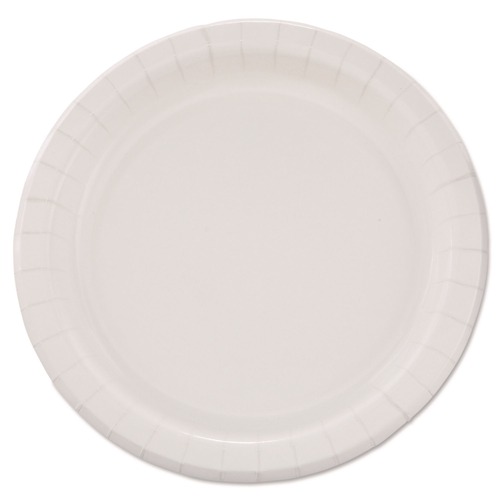Food Service | SOLO MP9BR-2054 Bare Eco-Forward 8.5 in. diameter Clay-Coated Paper Dinnerware Plate - White (500/Carton) image number 0