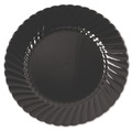Bowls and Plates | WNA WNA CW6180BK Classicware 6 in. Plastic Plates - Black (18 Packs/Carton, 10/Pack) image number 0