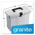 Office Jansan | Pendaflex 41737 14.88 in. x 6.5 in. x 11.88 in. Portable Letter File Boxes - Granite image number 6