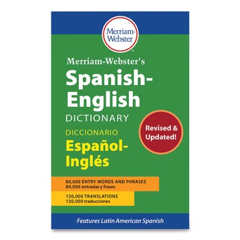 Merriam Webster 928 Pages Paperback Spanish-English Dictionary