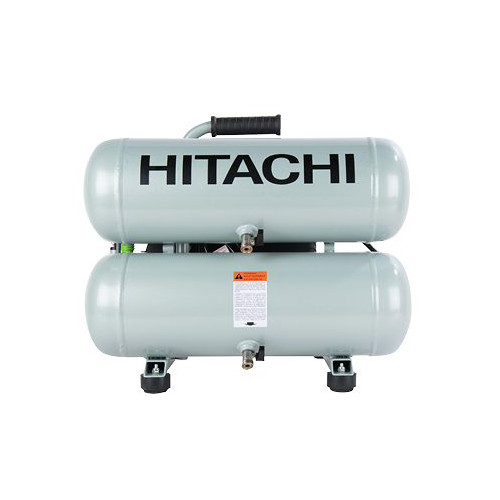 Portable Air Compressors | Factory Reconditioned Hitachi EC99S 2 HP 4 Gallon Oil-Lube Twin Stack Air Compressor image number 0