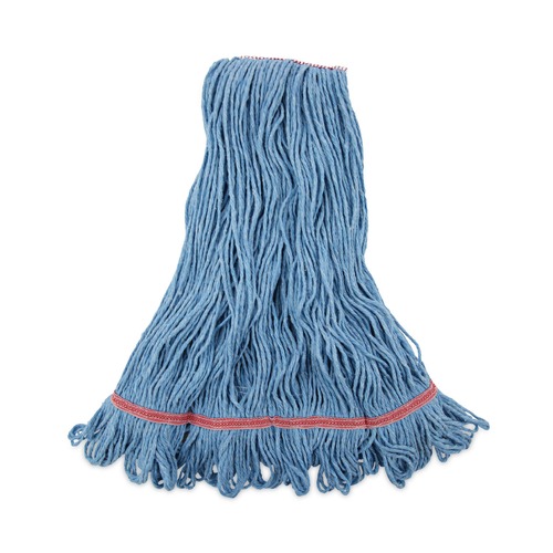 Tradesmen Day Sale | Boardwalk BWK503BLNB 1 in. Super Loop Cotton/Synthetic Fiber Wet Mop Head - Large, Blue (12/Carton) image number 0