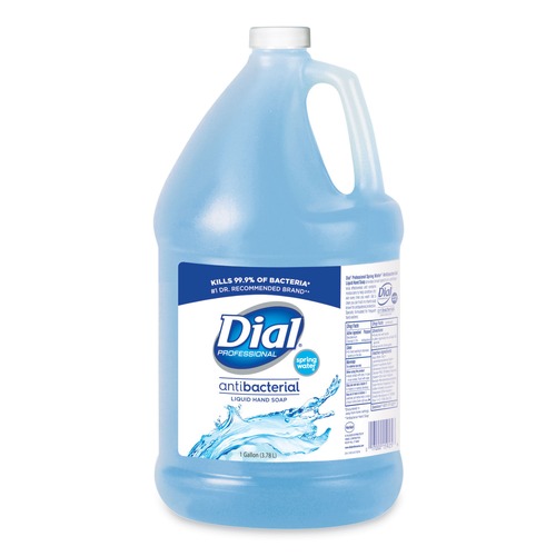 Hand Soaps | Dial Professional DIA15926EA 1 Gallon Spring Water Antibacterial Liquid Hand Soap image number 0