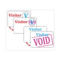 Office Jansan | C-Line 97005 3 in. x 2 in. Time’s Up! Self-Expiring One-Day Visitor Badge - White (100/Box) image number 1