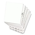 Office Jansan | Avery 01067 10-Tab 67 11 in. x 8.5 in. Preprinted Legal Exhibit Side Tab Index Dividers - White (25/Pack) image number 5