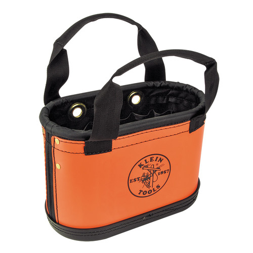 Klein Tools 5144HBS Hard Body Oval Bucket - Orange/ Black image number 0