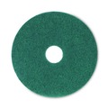 Cleaning Cloths | Boardwalk BWK4016GRE 16 in. Diameter Heavy-Duty Scrubbing Floor Pads - Green (5/Carton) image number 1