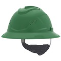  | MSA 10215831 V-Gard C1 Fas-Trac III Full Brim Vented Hard Hat - Green image number 0