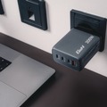 Office Electronics & Batteries | Verbatim 32204 200 Watts 4-Port GaN Wall Charger - Black/Gray image number 4