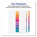 Office Jansan | Avery 11163 Ready Index 11 in. x 9.25 in. 8-Tab 1 to 8 Extra Wide Tabs Customizable TOC Dividers - Multicolor Tabs/White (1-Set) image number 8