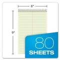 Office Jansan | Ampad 25-278 6 in. x 9 in. Steno Pads - Gregg, Green Cover/Yellow Pad (80 Sheets/Pad, 6 Pads/Pack) image number 2