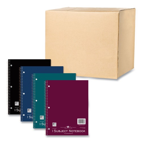 Notebooks & Pads | Roaring Spring 11281 11 in. x 8.5 in. 80-Sheets 1-Subject Medium/College Rule Wirebound Notebook - Assorted Cover Colors (24/Carton) image number 0