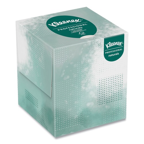Paper Towels and Napkins | Kleenex 21272 Naturals 2-Ply Facial Tissue - White (90 Sheets/Box) image number 0