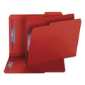 File Folders | Smead 14936 2 in. Expansion Colored Pressboard Folders with 2 SafeSHIELD Fasteners - Letter Size/Bright Red (25/Box) image number 0