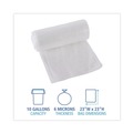 Trash Bags | Boardwalk Z4824RNKR01 10 Gallon 6 mic 24 in. x 23 in. Perforated Roll High-Density Can Liners - Natural (50 Bags/Roll, 20 Rolls/Carton) image number 6