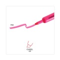 Office Jansan | Universal UNV08865 Fluorescent Ink Chisel Tip, Desk Highlighters - Pink (1 Dozen) image number 7