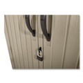 Office Furniture & Lighting | Rubbermaid FG5L3000SDONX Vertical Storage Shed 53 cu ft 2.5 ft x 4 ft x 7 ft Sandstone/Faint Maple image number 2