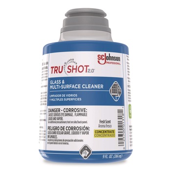 SC Johnson TruShot 2.0 Glass and Multisurface Cleaner Fresh Scent 9 oz Cartridge (4/Carton)