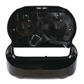 Paper Towels and Napkins | Boardwalk R3670BKBW 13 in. x 6.75 in. x 8.75 in. Standard Twin Toilet Tissue Dispenser - Black image number 5