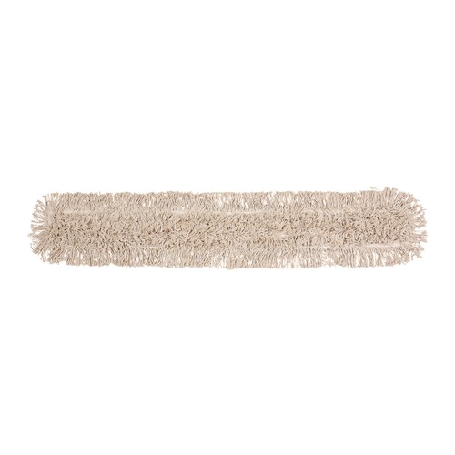 Mops | Boardwalk BWK1048 48 in. x 3 in. Cotton Dust Mop Head - White image number 0