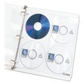  | C-Line 61948 Deluxe CD Ring Binder Storage Pages with 8-Disc Capacity - Clear/White (5/Pack) image number 1