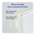  | Avery 79709 3 Slant Rings 0.5 in. Capacity 11 in. x 8.5 in. Heavy-Duty Non Stick View Binder with DuraHinge - White (4/Pack) image number 3
