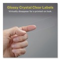 Office Jansan | Avery 06521 Easy Peel 1 in. x 2.63 in. Inkjet/Laser Printers Mailing Labels with Sure Feed Technology - Glossy Clear (300/Pack) image number 7