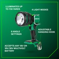 $99 and Under Sale! | Metabo HPT UB18DHQ4M 18V MultiVolt 1050 Lumen LED Lithium-Ion Cordless Handheld Spotlight (Tool Only) image number 2