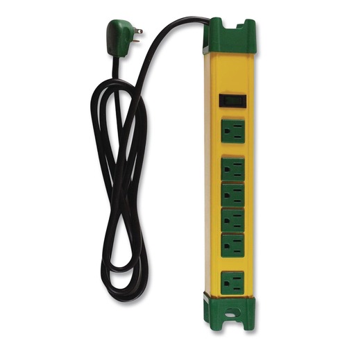 Office Electronics & Batteries | GoGreen Power GG-26114 6 ft. Cord 250 Joules 6-Outlet Metal Surge Protector - Yellow image number 0