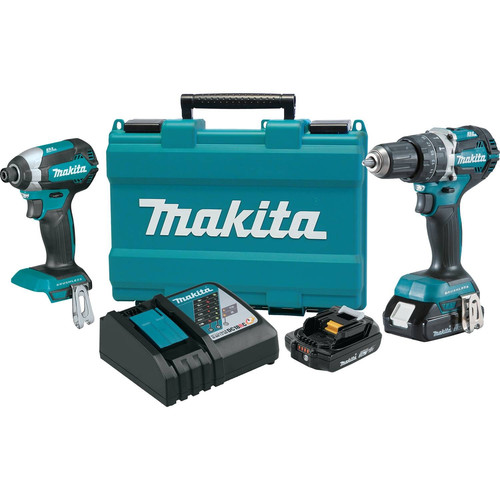 Combo Kits | Factory Reconditioned Makita XT269R-R 18V Compact BL LXT Lithium-Ion Cordless 2-Piece Combo Kit (2.0 Ah) image number 0
