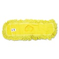 Mops | Rubbermaid Commercial FGJ15300YL00 24 in. Trapper Commercial Looped-End Launderable Dust Mop - Yellow image number 0