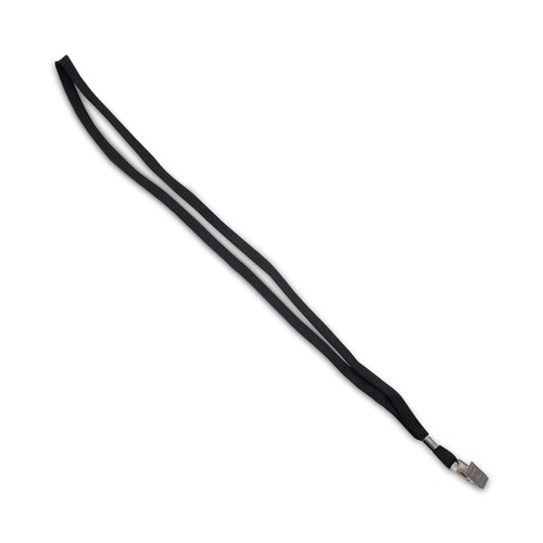 Office Jansan | Advantus 75403 36 in. Long Metal Clip Fastener Deluxe Safety Lanyards - Black (24/Box) image number 0